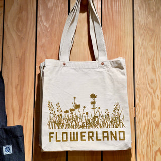 Flowerland Canvas Tote
