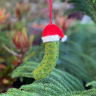 Santa Pickle Ornament